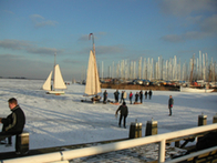 winter scene on Ijsselmeer