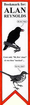 Mocking Bird bookmark by Tom Reynolds